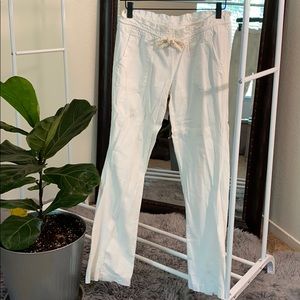 White Roxy linen pants size XS
